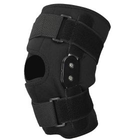 Sport Knee Brace Adjustable Open Patella Knee Support Compression Knee Wrap For Running Climbing Pain Relief Recovery of Injured Knee (Option: KneeBraceSleeve L)