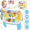 Toddler Musical Learning Table Educational Baby Toys Musical Activity Table Learning Center for 6+ Months Boys Girls Gift