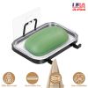 Soap Dish Soap Bar Holder Square Soap Rack Wall Mounted S Bar Shower Bathroom Self with 2 Hooks Clear Trays