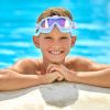 Kids Swim Goggles With Ear Plugs UV Protection Anti-Fog Leak Proof Wide View Pool Swimming Goggles For Youth Boys Girls Aged 3-16 Years Old Summer Bea