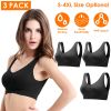 3 Pack Sport Bras For Women Seamless Wire-free Bra Light Support Tank Tops For Fitness Workout Sports Yoga Sleep Wearing