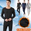 Men Thermal Underwear Set Long Johns Pants Long Sleeve Soft Underwear Kit Top Bottom Winter Sports Suits