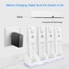 4 Remotes Charging Dock Game Controller Charger 2800mAh Rechargeable Battery Charging Stations w/ LED Indicator for Wii Nintendo