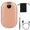 Rechargeable Hand Warmer Electric Hand Heater Portable Reusable Pocket Warmer Power Bank with Digital Display Sunset Light 3 Levels Double-sided Heati