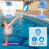 2 In 1 Poolside Basketball Game Set Pool Basketball Goal Indoor Outdoor Kids Basketball Court Water Basketball Toy with 2 Balls Gift for Boys Girls Ag