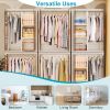 Small Wardrobe Closet Kids Wardrobe Clear Wardrobe Closet for Hanging Clothes Stackable Storage Cabinet with Magnetic Design for Living Room Bedroom D