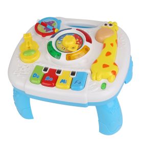 Toddler Musical Learning Table Educational Baby Toys Musical Activity Table Learning Center for 6+ Months Boys Girls Gift (Option: LearningTable S)