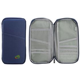 Travel Passport Wallet 12Cells Ticket ID Credit Card Holder Water Repellent Documents Phone Organizer Zipper Case Business Trip Daily Use (Option: CasePassportBag RoyalBlue)