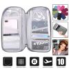 Travel Passport Wallet 12Cells Ticket ID Credit Card Holder Water Repellent Documents Phone Organizer Zipper Case Business Trip Daily Use