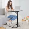 Folding Tray Table Portable Sofa TV Tray Laptop Desk C Side Adjustable Eating Dinner Coffee Table with 3 Adjustable Heights 3 Angles 55lbs Load Bearin