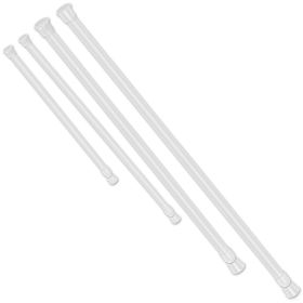 Tension Curtain Rod Spring Load Adjustable Curtain Pole Heavy-Duty Steel 4 Sizes for Bathroom Wardrobe Kitchen Balcony (Option: CurtainRailRod 200cm)