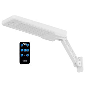 Solar Wall Light Outdoor 60LEDs PIR Motion Sensor Remote Control Wireless Lamps IP65 Waterproof Lighting for Garage Front Door Garden Pathway (Option: 60LEDSolarWallLight White)