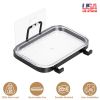 Soap Dish Soap Bar Holder Square Soap Rack Wall Mounted S Bar Shower Bathroom Self with 2 Hooks Clear Trays