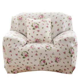 Sofa Cover Printed Stretch Sofa Furniture Cover Soft Sofa Slipcover Polyester Furniture Protector Cover (Option: SofaCover EuroPink1S)