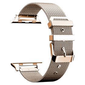 Stainless Steel Classic Buckle Band Replacement for 42MM Apple Watches Series 1/2/3 (Option: 42mmiWatchStainlessBand Gold)