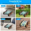 Kid Driving RC Stunt Car 7 Color Strip Light Dynamic Music Swing Arm Double-sided   Rolling Remote Control Car Off Road 2.4GHz 4WD Rechargeable Racing