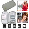 Travel Passport Wallet 12Cells Ticket ID Credit Card Holder Water Repellent Documents Phone Organizer Zipper Case Business Trip Daily Use