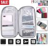 Travel Passport Wallet 12Cells Ticket ID Credit Card Holder Water Repellent Documents Phone Organizer Zipper Case Business Trip Daily Use