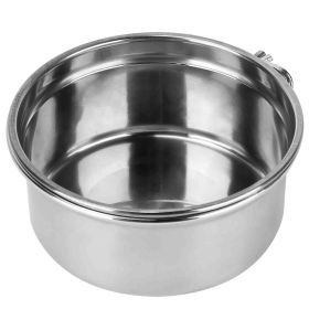 Stainless Steel Dog Bowl Pets Hanging Food Bowl Detachable Pet Cage Food Water Bowl with Clamp Holder (Option: HangOnBowFeeder M)