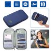 Travel Passport Wallet 12Cells Ticket ID Credit Card Holder Water Repellent Documents Phone Organizer Zipper Case Business Trip Daily Use