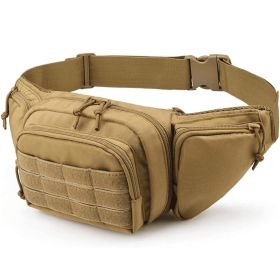 Tactical Fanny Pack For Men Concealed Carry Bag Military Waist Bag Traveling Waist Pouch with Adjustable Strap Quick Release for Camping Hiking (Option: HolsterPack Khaki)
